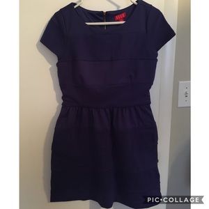 Blue zipper back dress
